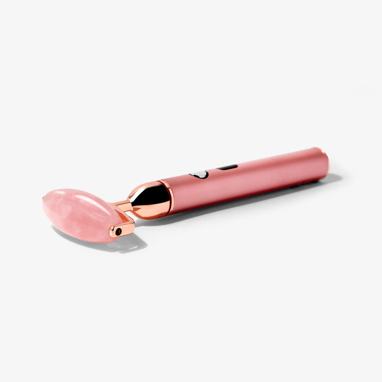 Rousa | Vibrating Rose Quartz Roller.